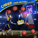 HopeRock Indoor Mini Basketball Hoop for Kids, Basketball Hoops Over The Door with LED Lighting, Mini Hoop with Scoreboard & 3 Balls, Basketball Toys Gifts for 5 6 7 8 9 10 11 12 Year Old Boys Girls by TinyTreasures Baby Boutique