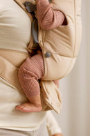 BabyBjörn Baby Carrier Mini, Beige, Woven | Newborn Carrier (7-25 lbs), Ergonomic, Easy-to-Use by TinyTreasures Baby Boutique