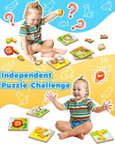 Benresive Wooden Toddler Puzzles, 6pcs Animal Montessori Toys for 1-3 Year Old Boys & Girls, Learning Educational Preschool Toys, Great Gifts for 1 2 3 Year Olds by TinyTreasures Baby Boutique