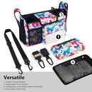 TOPDesign Universal Baby Stroller Organizer, Stroller Caddy with Detachable Mesh Bag & Heightened Insulated Cup Holders & Non-Slip Secure Hooks Accessories, Fits Most Strollers (Colorful Butterfly) by TinyTreasures Baby Boutique