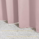 NICETOWN Blush Pink Short Curtains for Girls Room, Grommet Kitchen Window Curtains Thermal Short Drapes Room Darkening for Cafe, 2 Panels, W52 x L36 by TinyTreasures Baby Boutique