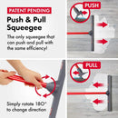 Tyroler Floor Squeegee for Concrete Floor, 17" Heavy Duty Squeegee for Floor, Squeegee Broom for Floor with 55" 4 Part Handle Perfect for Tiles, Marble, Garage, Deck, Patio, Bathroom, Shower, Window by GreenHaven Gardens