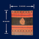 Beacon Blankets Southwestern Chief Henry Native American Design Throw - 72" x 86" Blanket Only - Premium Plush Blanket Can be Used for Twin or Full Size Bed by CozyNest Decor