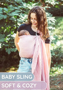 Baby Carrier Sling – Breathable 100% Cotton Wrap for Infant Support, Rose Sling Ring – Adjustable Muslin Fabric, Baby Carrier Newborn to Toddler – Soft Chest Hold for Travel by TinyTreasures Baby Boutique