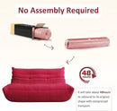 Bean Bag Chair, Oversized Loveseat Fireside Chair for Adults, 2 Seater with Memory Foam Filled, Lazy Sofa Lounge Floor Sofa for Living Room, Bedroom, Office, No Assembly Required. (Burgundy) by CozyNest Decor