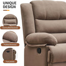 Swivel Rocking Recliner Chair for Adults, Overstuffed Manual Glider Rocker Recliner Chairs, Upholstered Reclining Single Sofa for Living Room Nursery (Mocha) by TinyTreasures Baby Boutique