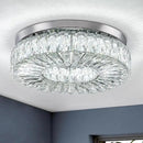 16.5" Crystal Chandelier LED Modern Flush Mount Ceiling Light Fixtures Round Ring Luxury Large Chandelier for Living Room Bedroom Dining Room Entrance (Cool white-16.5") by CozyNest Decor