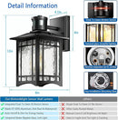 Motion Sensor Outdoor Lights, Dusk to Dawn Light Fixture, Black Wall Sconce Lighting, Front Porch Light, Exterior Lights for House Patio, Outside Door Wall Mount Anti-Rust Lantern by GreenHaven Gardens