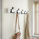 SKOLOO 30-Inch White Wood Coat Rack Wall Mount with 5 Triple Hooks - Ideal for Family Entrances, Classrooms, and Pet Supplies Storage - Perfect Coat Hooks for Wall by CozyNest Decor
