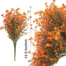 12 Bundles Artificial Fall Flowers No Fade Faux Autumn Plants, Fake Indoor Outdoor Greenery Decorations for Thanksgiving Christmas Wedding Party Home Garden Fireplace Décor (Fall Red) by CozyNest Decor