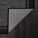 CAMILSON Indoor Outdoor Rug, 9x12 Bordered Dark Grey Black Modern Large Area Rugs for Indoor and Outdoor Patios, Kitchen and Hallway Mats, Washable Porch Deck Outside Carpet (Bordered Black, 9 x 12) by GreenHaven Gardens
