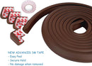 Sharp Edge and Furniture Safety Guards 20.4ft Protective Foam Cushion; 18ft Bumper 8 Adhesive Childsafe Corners Baby Caring Child Proofing Set NonToxic and Safe For Table, Fireplace, Countertop; Brown by TinyTreasures Baby Boutique