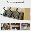 SKOLOO 17-Inch Wood Burnt Coat Rack Wall Mount with 3 Triple Hooks - Ideal for Family Entrances, Classrooms, and Pet Supplies Storage - Perfect Coat Hooks for Wall, Pack of 2 by CozyNest Decor