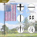 10FT Flag Pole Stand for Garden – Adjustable Outdoor Flagpole with 5-Prong Base, Freestanding Aluminum Banner Holder for 3x5ft & 28"x40" Flags – Wind-Resistant & Lightweight – Black by GreenHaven Gardens