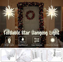Kingdder 3 Pieces Moravian Star Light LED 3D Star Hanging Light Powered by Battery with Timer Function White Porch Lantern Holiday Decor for Indoor Outdoor Christmas Tree Balcony Courtyard (18 Inch) by GreenHaven Gardens
