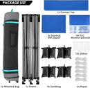 COBIZI 10x20 Canopy with Sidewalls, Heavy Duty Party Tent Pop up carpas para Fiestas, Tents for Parties, Wedding, Outdoor Ez up Foldable Portable Canopy Tent with Wheeled Bag, Blue(Windproof Upgrade)