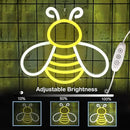 Bee Neon Sign - Dimmable Honey Neon Light Wall Decor, Birthday Party Decorations for Home, Patio, Garden, Bars, Hotels, Stores - Gift for Friends, Family, and Kids by GreenHaven Gardens