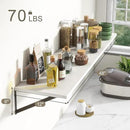 12 Inch Deep Floating Shelves, White Floating Shelves 48W x 12D, Deep Wall Shelves Bracket Set of 2, Large Display Hanging Floating Shelf for Bathroom, Living Room, Wide Storage Wooden Wall Shelf by CozyNest Decor
