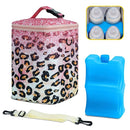 Breastmilk Cooler Bag with Ice Pack Fits 4 Bottles Up to 9 Ounce - Insulated Baby Bottle Cooler on The Go with Strap for Nursing Mom, Daycare or Travel by TinyTreasures Baby Boutique