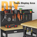 TITIMO 60" Adjustable Workbench with Drawers, Work Benches for Garage with Pegboard, 2000 LBS Heavy Duty Rubber Wood Tabletop with Power Outlet, Rolling Work Table with Wheels for Workshop, Office by GreenHaven Gardens