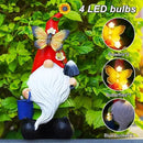 Gnomes Garden Statues Decor, Solar Waterproof Large Gnome with LED Lights Funny Garden Sculptures Outdoor Patio Yard Decorations Lawn Ornaments Gifts for Women Mom by CozyNest Decor