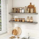 RICHFOCUS 48Inch Floating Shelves for Wall 2 Pack Shelves for Bedroom|Kitchen|Bathroom Wall Mounted Rustic Wood Floating Shelf with Invisible Brackets for Books|Storage|Decor, Grey by CozyNest Decor