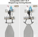 VINAEMO Ironing Board Hanger Wall Mount, 2-Layer Iron and Ironing Board Holder, Laundry Room Shelves Solid Wood with Removable Hooks Home Organization and Storage by CozyNest Decor