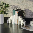 Natural Marble Book Ends for Shelves, Decorative Bookends for Heavy Books, CastleGuard Bookend Book Holder Stopper for Home Office Desk Bookshelf Decoration, Set of 2 (Oriental Calacatta) by CozyNest Decor