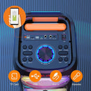 JYX Karaoke Machine with 2 Wireless Microphones for Adults, 8" Big Bluetooth Party Speaker with 500W Peak Power, PA System with LED Disco Light, Rolling Wheels and Trolley, Perfect for Outdoor Home by TinyTreasures Baby Boutique