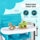 Portable Booster Seat, Toddler Baby Seat with Tray for Dining Table Compact Floor Chair for Camping Lawn Beach Babies Travel 6-36 Months by TinyTreasures Baby Boutique