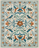 Moynesa Boho Bird Area Rugs 8x10 Rugs for Living Room, Low-Pile Soft Jungle Floral Bedroom Rug Washable Rugs 8x10, Beige Rug Indoor Floor Carpet for Nursery Playroom Dining Room by TinyTreasures Baby Boutique
