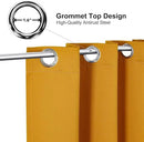 ChrisDowa Grommet Room Darkening Curtains for Bedroom and Living Room - 2 Panels Set Thermal Insulated Blackout Curtains (Mustard Yellow, 52W x 84L) by CozyNest Decor