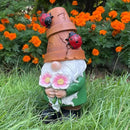 Garden Gnome Statues Outdoor Decor, Solar Gnomes with LED Lighted Flowers, Solar Resin Garden Outdoor Statue Sculpture, for Woman Gift Home and Garden Decor by GreenHaven Gardens