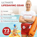 Ever Ready First Aid, Fanny Pack/Hip Pack, Fully Stocked First Aid Kit with Adult & Infant CPR Combo Masks with Beaty by TinyTreasures Baby Boutique
