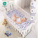 Wowelife Butterfly Mini Crib Bedding Set, 3 Piece Baby Bedding Set Butterfly, Mini Crib Nursery Bed Set, Breathable and Soft with Sheet Sets for Baby Girl, Purple by TinyTreasures Baby Boutique