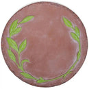 NAT & Jules Floral Laurel Wreath Leaves Pattern Dimensional Indoor Outdoor 12 inch Round Cast Resin Decorative Garden Stepping Stone, Patio, Walkway Sculpture Yard Art, Green by CozyNest Decor