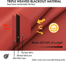ANRODUO Back Tab Blackout Curtains for Bedroom Living Room, Rod Pocket Pinch Pleated Thermal Insulated Room Darkening Curtains 84 Inches Long 2 Panels, Burnt Orange, 42 x 84 Inch by TinyTreasures Baby Boutique