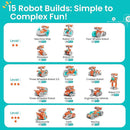 Sillbird Solar Robot Building Kit STEM Gift for Boys Aged 8-14, 15-in-1 DIY Science Educational Robotic Set, Solar or Battery Powered Toy for Kids Birthday with 212 Pieces by TinyTreasures Baby Boutique