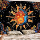 Lunerfex Sun and Moon Tapestry Mandala Wall Tapestry, Cute Tapestries for Bedroom Ceiling Tapestries Wall Hanging for Bedroom Living Room Decor Sun-1 44"x60" by CozyNest Decor