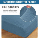 H.VERSAILTEX Super Stretch Individual Seat Cushion Covers - Sofa & Couch Cushion Slipcover Sets - Thick Jacquard Textured Twill Fabric (2 Piece Large, Dusty Blue) by CozyNest Decor