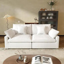JACH Sectional Couches for Living Room, Cloud Sectional Couch with Deep Seat, Down Filled Modular Sofa, Covers Removeable & Washable,Love Seat Sofas Furniture for Living Room, White by CozyNest Decor