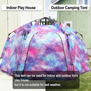Portable Hexagon Kids Play Tent with LED Strip Lights Indoor Children Play House Easy Set-up Space Large Dream Tent for Night 4-5 Person & Birthday Gifts by TinyTreasures Baby Boutique
