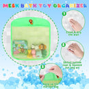 Light Up Bath Toys for Toddlers Kids Baby Boys Girls, No Hole Bath Toys with Bath Book & Organizer, Glow Bath Time Toys for Bathrooms Pool, Animals Bathtub Toys Gift for Toddlers Kids Baby Infants by TinyTreasures Baby Boutique