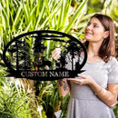 Personalized Deer Metal Cabin Sign | Custom Metal Sign | Personalized Camping Signs | Deer Hunter Gift | Custom Signs Outdoor Metal | Custom Family Name Sign | Cabin Decor | Porch Sign by CozyNest Decor