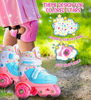 Adjustable Roller Skates for Kids Girls Ladies with Light Up Flash LED Wheels(Age 3-9),Three-Point Type Balance,Gift Box Packing for Toddlers,Children by TinyTreasures Baby Boutique