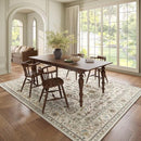 Washable 6x9 Area Rugs for Living Room, BoHo Non-slip Silicone Backing Large Rug for Bedroom Dining Room Nursery Office, 0.3" Neutral Oriental Throw Carpet with 0.16" Cushioning Pad, Light Beige/Multi by TinyTreasures Baby Boutique