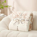 Snuggle Sac Buttery Beige Blanket Twin Size for Bed and Sofa, Reversible Super Soft Blankets Warm Cozy Knit Fuzzy Plush Blankets for Couch, Picnic, Ombre Beige, 60x80 inches by CozyNest Decor