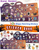 Reusable Sticker Book for Toddlers 2-4 Years, Stickers for Kids, Toddler Sticker Book Ages 1-3, Toddler Craft Activities, Toddlers Travel Toys Ages 2+ Boy Girl Birthday Gifts - Halloween by TinyTreasures Baby Boutique
