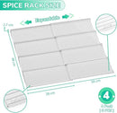 AMBIRD Spice Drawer Organizer, 4 Tier-2 Set Clear Spice Rack Tray Expandable From 11'' to 22'', Seasoning Organizer with non-slip tape for Kitchen, Cabinet, Drawers, Countertop(JARS NOT INCLUDED)