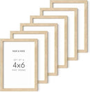 HAUS AND HUES Solid Oak Picture Frame Set - Beige Gallery Wall Frames, Tabletop Frames, Bulk Pack by CozyNest Decor